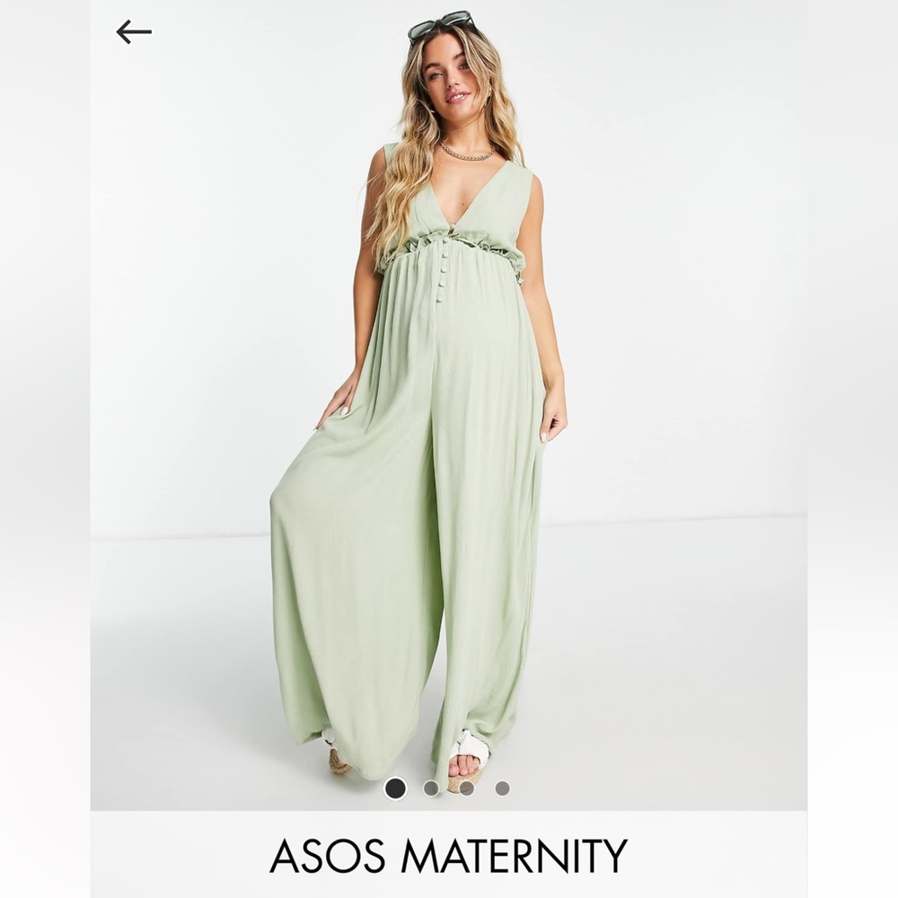 ASOS Maternity Soft Green Flowing Trousers